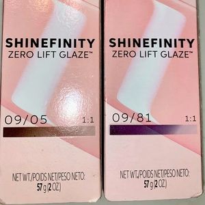 2 Wella Shinefinity Zero Lift Glaze 09/81 & 09/05 NIB